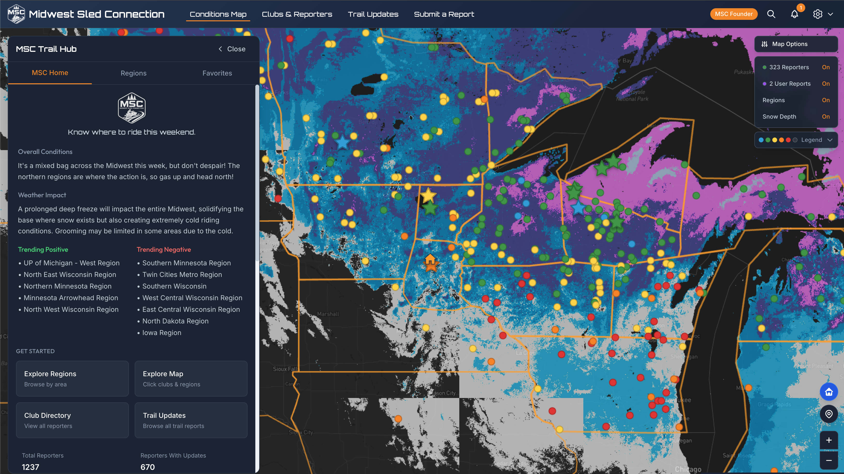 MSC Trail Conditions Map