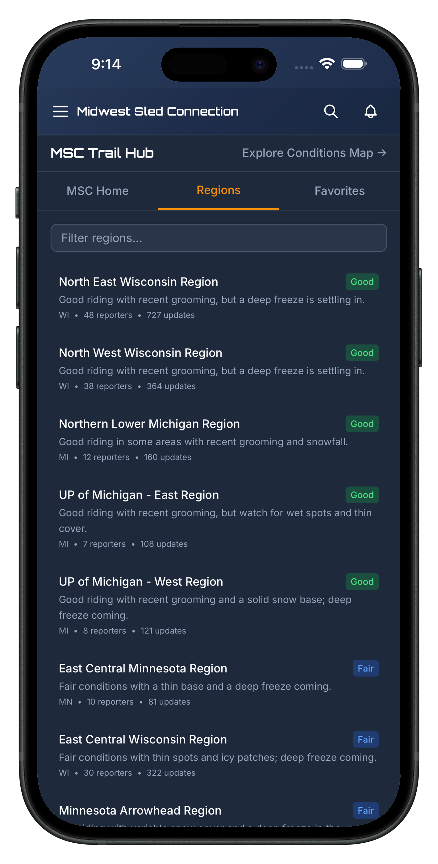 MSC Mobile - Region Overview